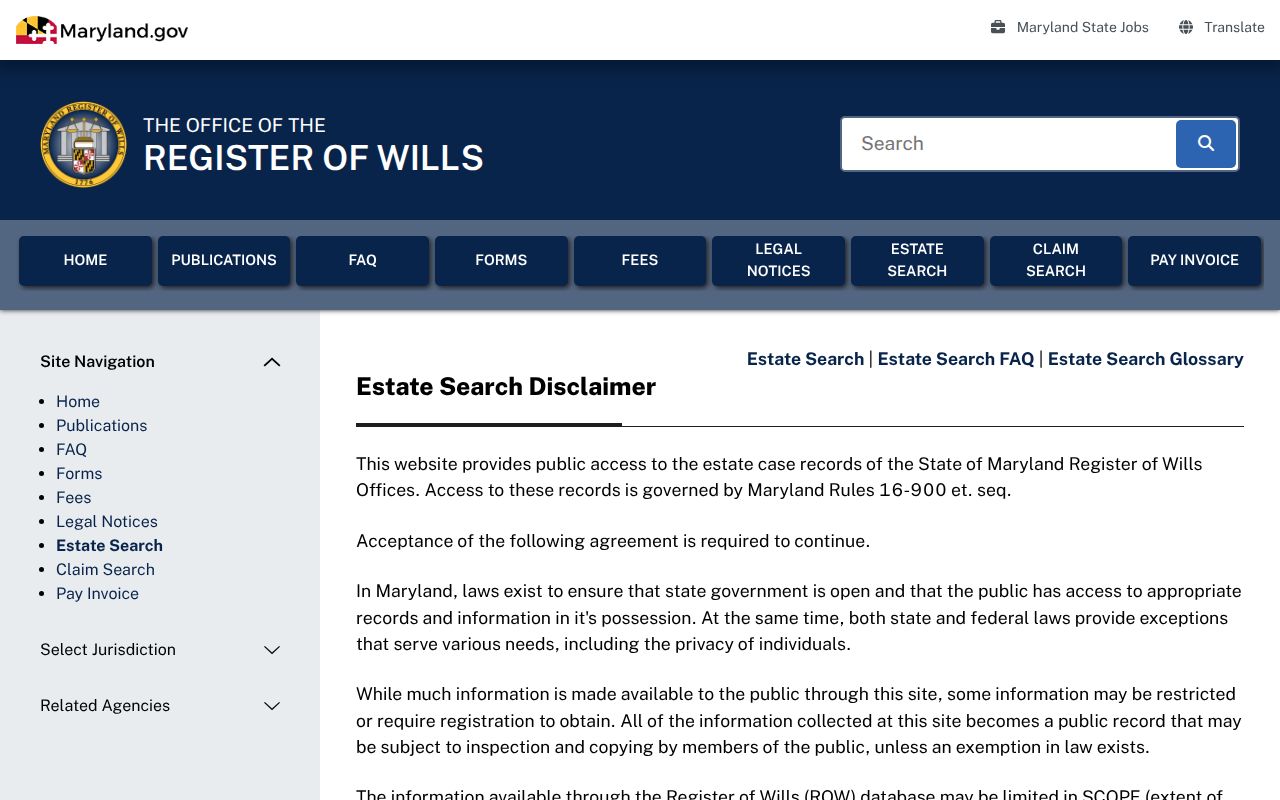 Landover people search using Maryland Estate Search