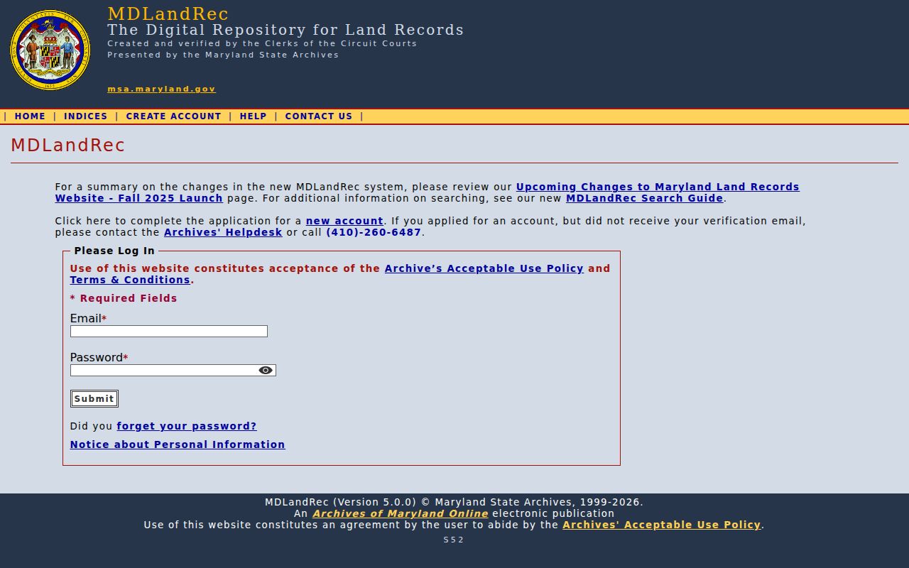 Landover people search in Maryland land records